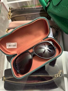 Gucci Black Aviator Sunglasses